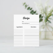 simple script minimum carte de recette de douche n (Debout devant)