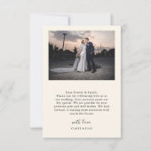 Simple Script Modern Wedding Photo Bedankkaart (Achterkant)