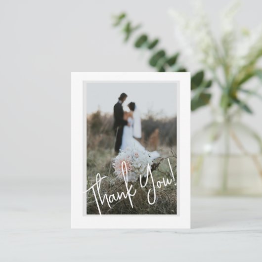 Simple Script Moderne Carte de Remerciement de Mar (Debout devant)