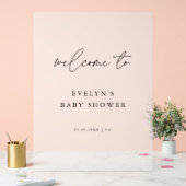 Simple Script moderne Froid Baby shower Bienvenue (Mariage)