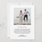 Simple Script Moderne Mariage Merci photo (Dos)