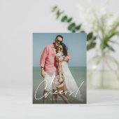 Simple Script moderne Photo carte postale (Debout devant)