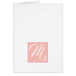 Simple Script Monogram Initiaal - Roze Confetti