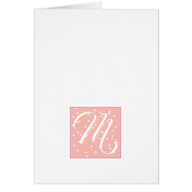 Simple Script Monogram Initiaal - Roze Confetti (Voorkant)