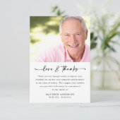 Simple Script Photo Funeral Bedankkaart (Staand voorkant)