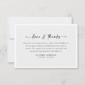 Simple Script Photo Funeral Bedankkaart (Voorkant)