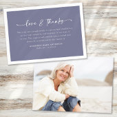 Simple Script Photo Funeral Bedankkaart