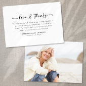 Simple Script Photo Funeral Bedankkaart