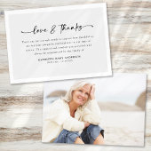 Simple Script Photo Funeral Bedankkaart