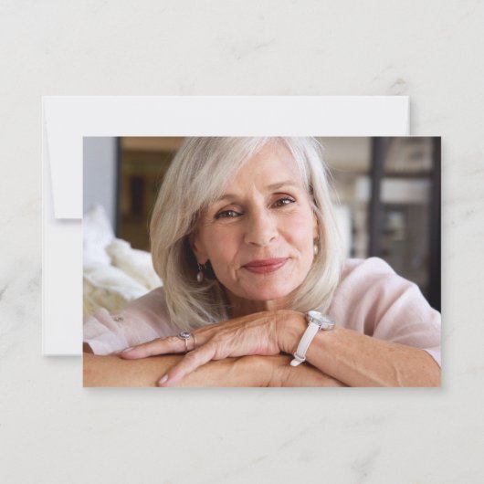 Simple Script Photo Funeral Bedankkaart (Achterkant)