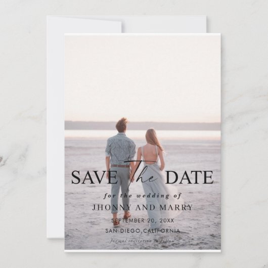 Simple Script Photo Wedding enregistrer les cartes (Devant)