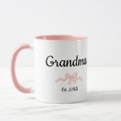 Simple Script Pink Girl Bow Grandma Est. Year Mok (Links)