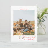 Simple Script Red Heart Carte de Saint Valentin Ph (Debout devant)