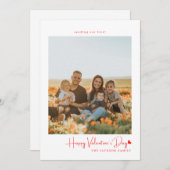 Simple Script Red Heart Valentijnse kaart Foto (Voorkant / Achterkant)