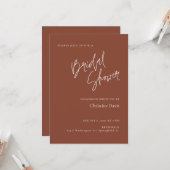Simple Script rouille invitation à la douche nupti (Devant/Arrière en situation)
