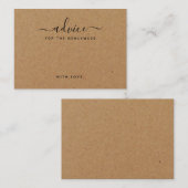 Simple Script Russe Country Kraft Cartes de consei (Devant / Derrière)