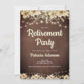 Simple Script Rustique Retraite Party Invitation (Devant)