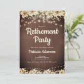Simple Script Rustique Retraite Party Invitation (Debout devant)