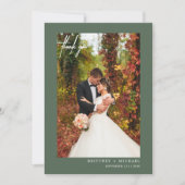 Simple Script Sage Vert Merci photo moderne (Devant)