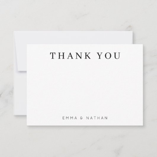 Simple Script Wedding Bedankkaart (Voorkant)