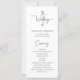 Simple Script Wedding Program