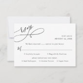 Simple Script Wedding Rsvp avec la carte d'options (Devant)