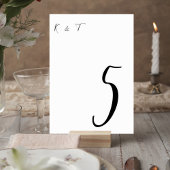Simple Script Wedding Table Numbers Kaart