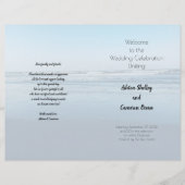 Simple Seacoast Ceremonony Folded Wedding Program (Voorkant)