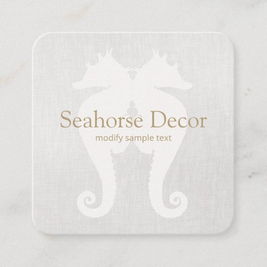 Simple Seahorse Visitekaartje (Voorkant)