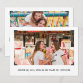 Simple serez-vous ma servante d'honneur Carte phot (Devant / Derrière)