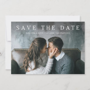 Simple Serif   Elegante Klassieke Tekst en Foto Save The Date