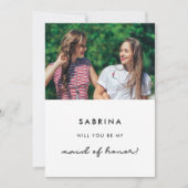 Simple servante d'honneur carte photo de propositi (Devant)