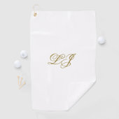 Simple serviette de golf Monogram (En situation)