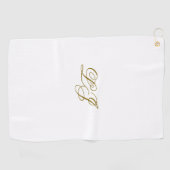 Simple serviette de golf Monogram (Horizontal)