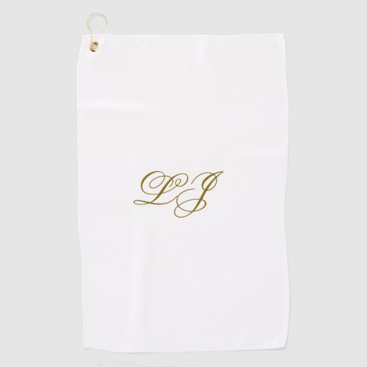 Simple serviette de golf Monogram (Devant)