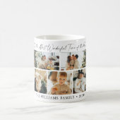 Simple Seven Photo Collage Christmas Coffee Mug (Centre)