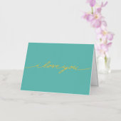 Simple Shiny I Love You Foil Carte de voeux (Orchidée)