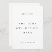 SIMPLE SIDE 5 x 7 pouces Invitation carte Portrait (Devant / Derrière)