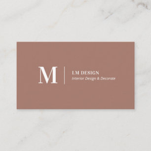 Simple Sienna Moderne minimaliste Cartes de visite