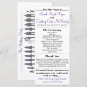 Simple Silhouettes Programme de mariage Rack Card- (Devant / Derrière)