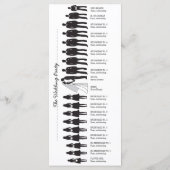 Simple Silhouettes Programme de mariage Rack Card (Dos)
