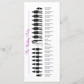 Simple Silhouettes Programme de mariage Rack Card (Dos)