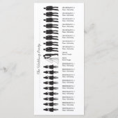 Simple Silhouettes Programme de mariage Rack Card- (Dos)