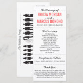Simple Silhouettes Programme de mariage Rack Card (Devant / Derrière)