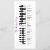 Simple Silhouettes Programme de mariage Rack Card (Dos)