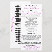 Simple Silhouettes Programme de mariage Rack Card (Devant / Derrière)
