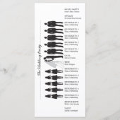 Simple Silhouettes Programme de mariage Rack Card (Dos)