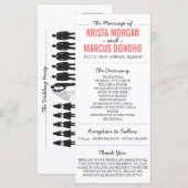 Simple Silhouettes Programme de mariage Rack Card (Devant / Derrière)