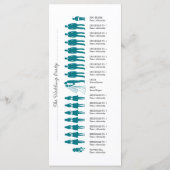 Simple Silhouettes Programme de mariage Rack Carte (Dos)