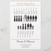 Simple Silhouettes Wedding Program (Achterkant)